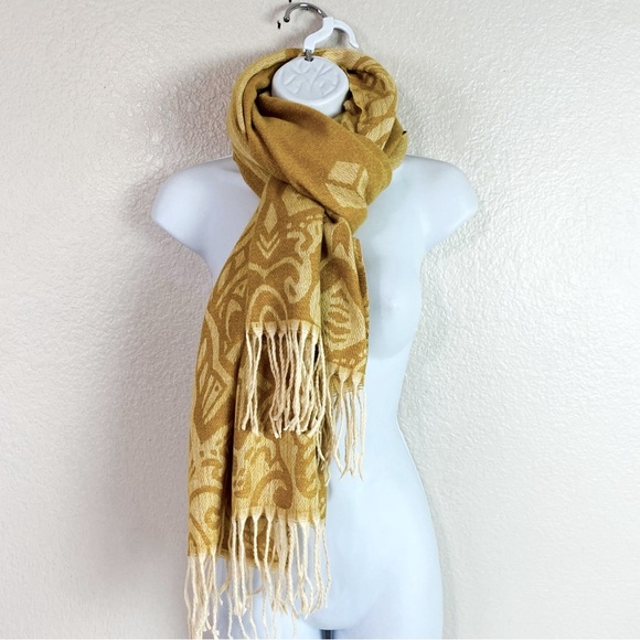 Kultura Cashmere Blend Scarf Wrap W/ Fringe 72” x 27” - Picture 2 of 6